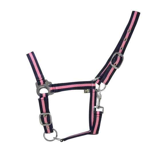 Hy Two-Tone Head Collar - Navy/Baby Pink