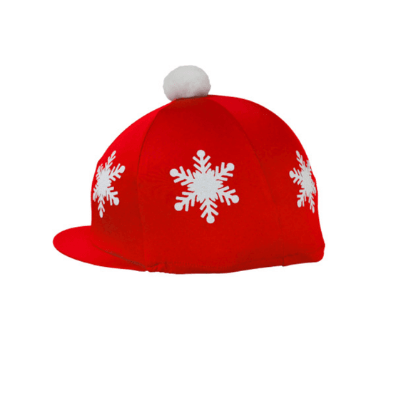 HyFASHION Snowflake with Pom Pom Hat Cover - Christmas Red - One Size