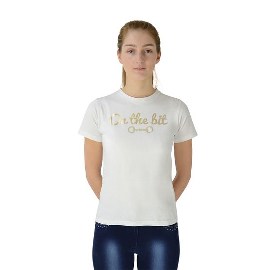 HyFASHION Mizs On the Bit T-Shirt - White/Gold
