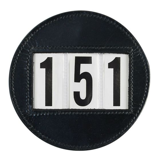 Hy Leather Bridle Number Holder - Black