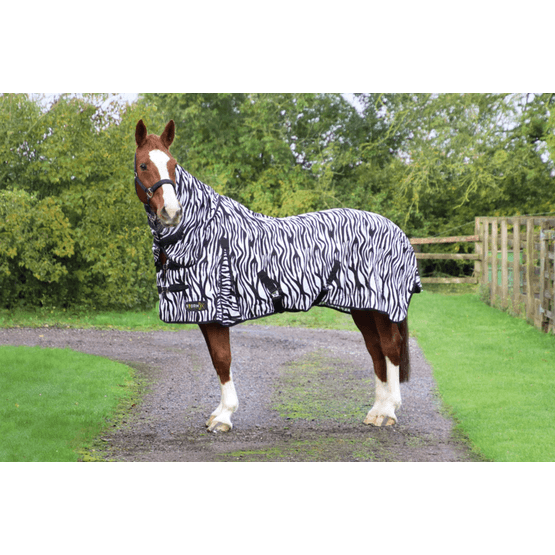 StormX Original Zebra Print Fly Rug - Black/White