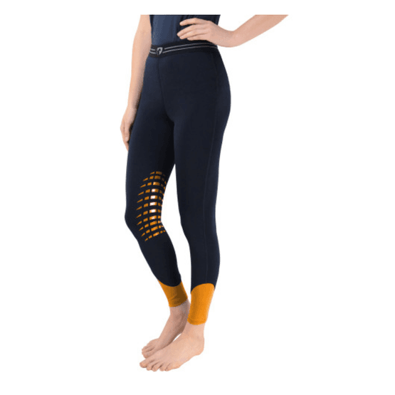 Hy Equestrian Energise Riding Skins - Navy/Orange
