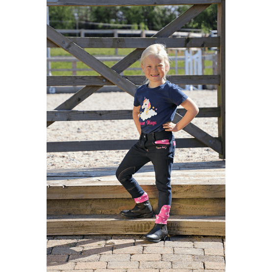 Unicorn Magic Breeches by Little Rider - Navy/Pretty Pink