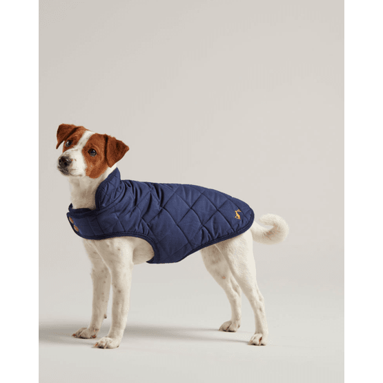 Joules Navy Quilted Dog Coat