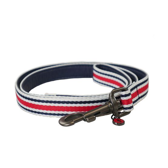 Joules Striped Dog Lead - Red - Large