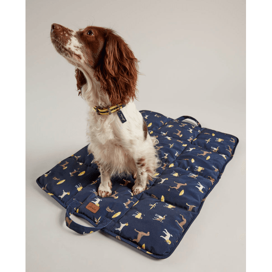 Joules Dog Print Travel Mat - Navy - One Size