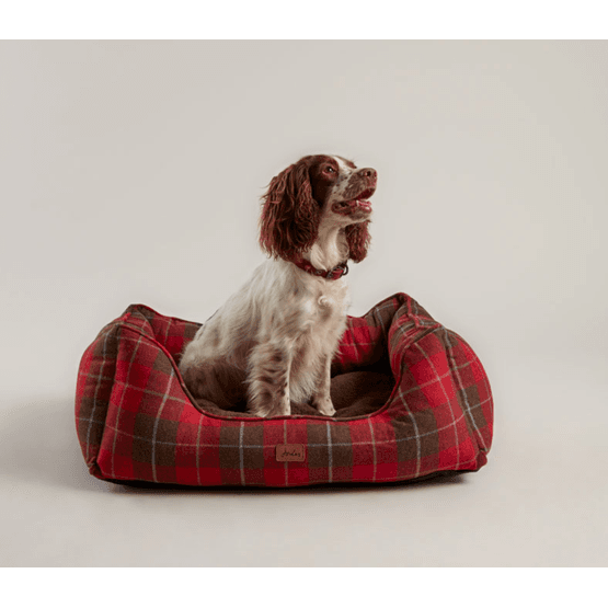 Joules Heritage Tweed Box Bed - Red
