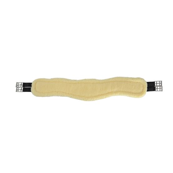HyCOMFORT Fleece Lined GP/Jumping Contoured Girth - Black/Natural