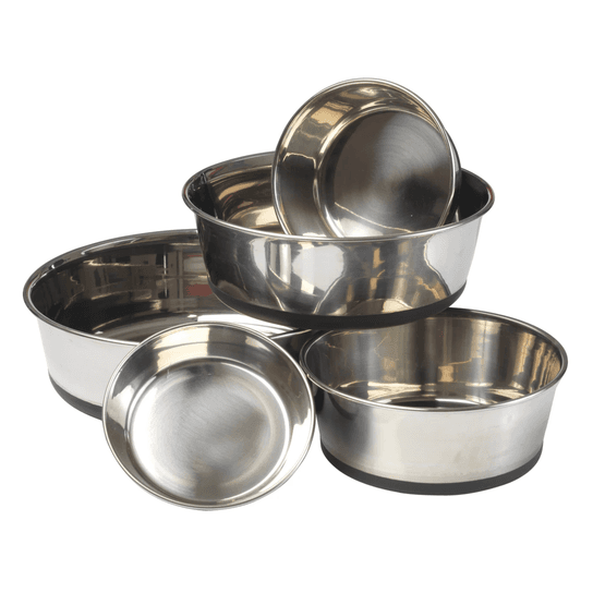 House of Paws Stainless Steel Dog Bowl with Silicone Base