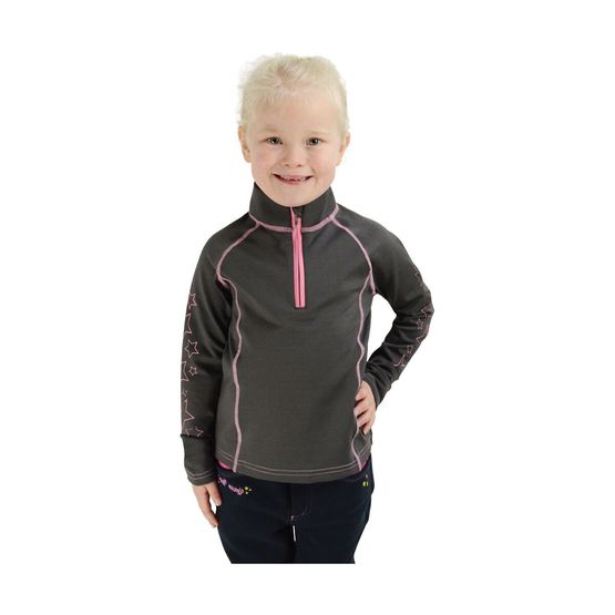 Hy Equestrian Stella Children's Base Layer - Grey/Pink