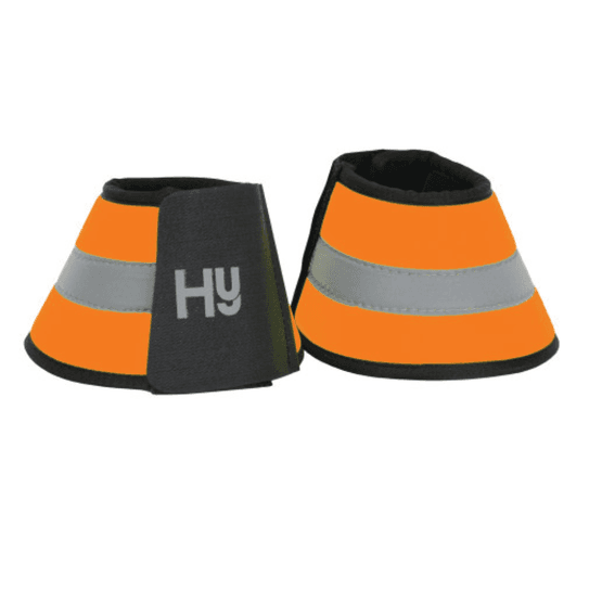 Reflector Over Reach Boots by Hy Equestrian - Orange