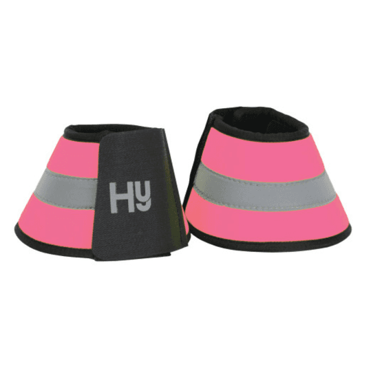 Reflector Over Reach Boots by Hy Equestrian - Pink