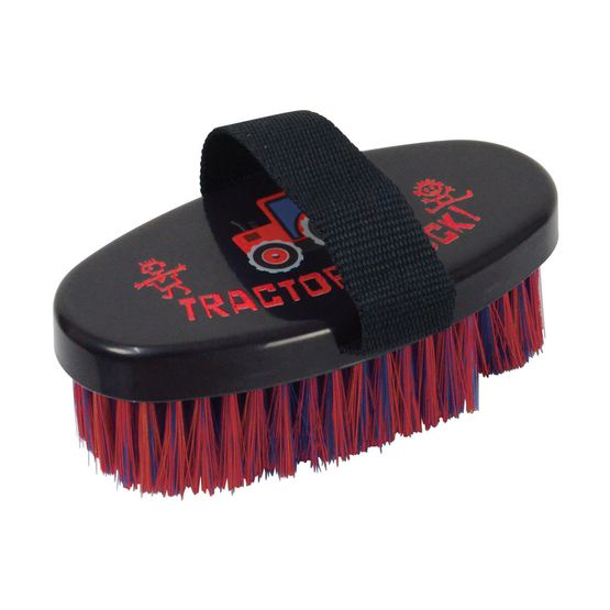 Tractors Rock Body Brush by Hy Equestrian - Navy/Red (13.9 x 6.9cm)