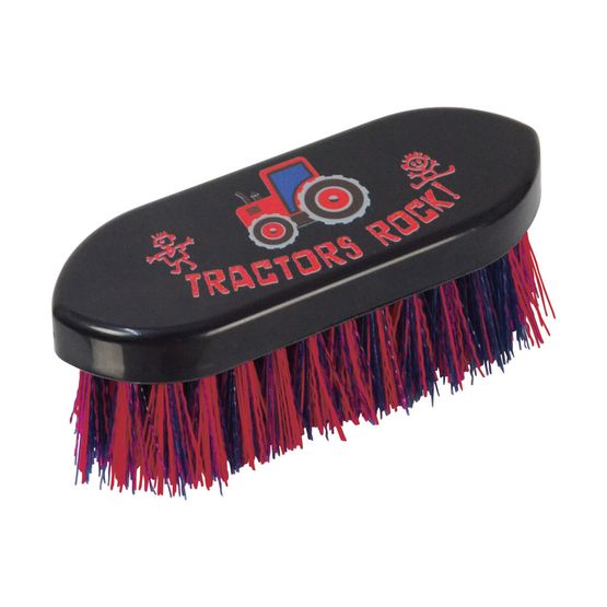 Tractors Rock Dandy Brush by Hy Equestrian - Navy/Red - 14 x 5cm