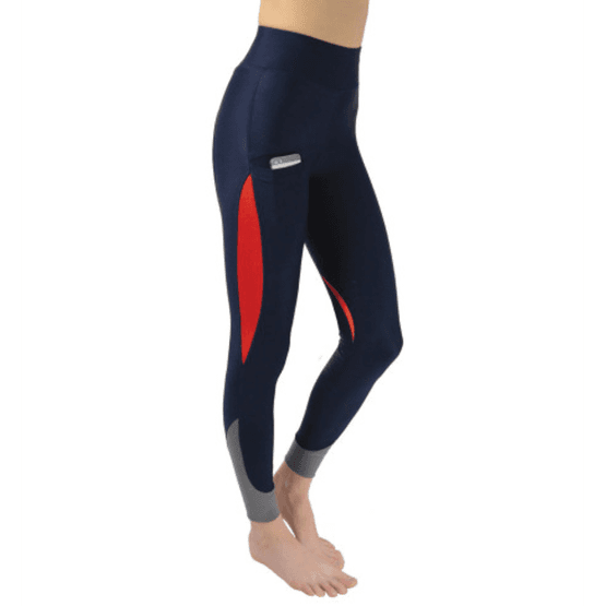 Hy Sport Active Silicone Riding Skins - Navy/Rosette Red