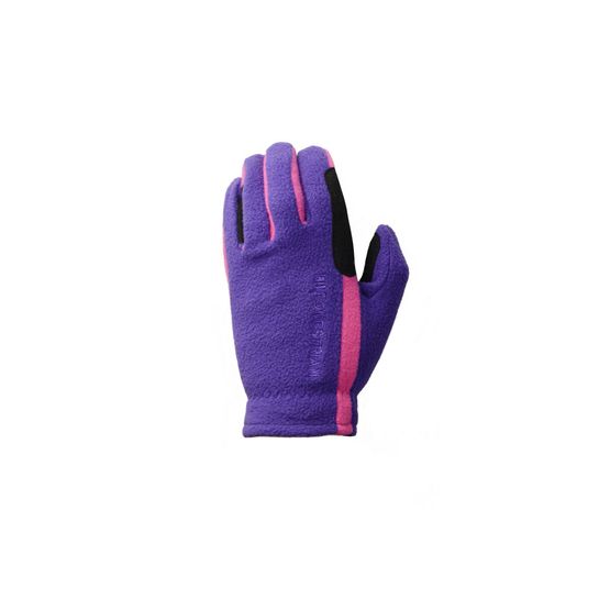 Hy5 Equestrian Children's Fleece Riding Gloves - Purple/Pink