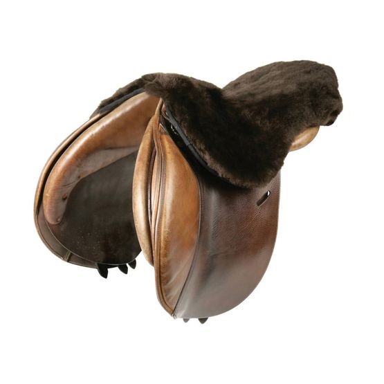 LeMieux Lambskin Seat Saver - Dark Brown Wool