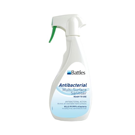 Battles All-Purpose Antibacterial Multi-Surface Sanitiser Spray - 500ml