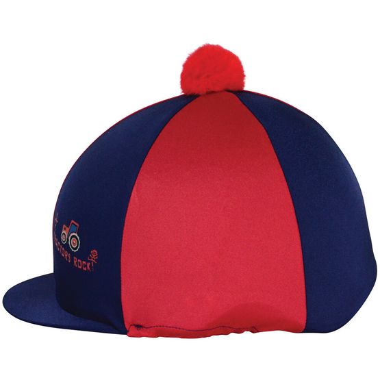 Hy Equestrian Tractors Rock Hat Cover - Navy/Red - One Size