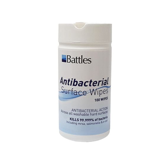 Battles All-Purpose Antibacterial Surface Wipes - 100 Wipes