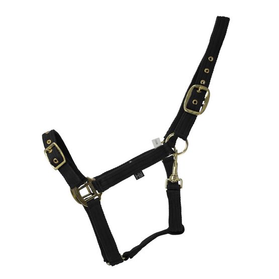 Hy Soft Webbing Head Collar - Black - Cob