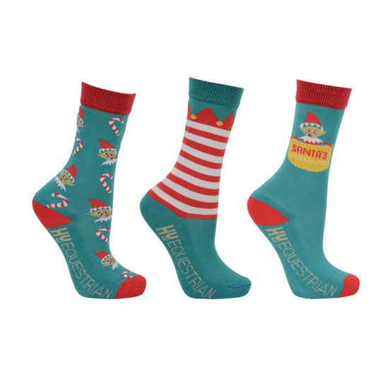 Hy Equestrian - Children’s Elf Socks (Pack of 3) - Child 8-12