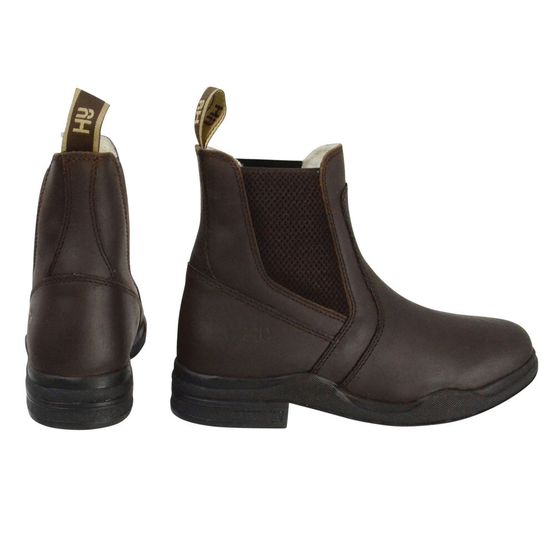 HyLAND Fleece Lined Wax Leather Jodhpur Boot - Brown