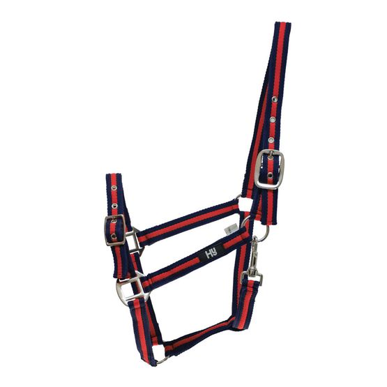 Hy Soft Webbing Head Collar - Navy/Red - Full