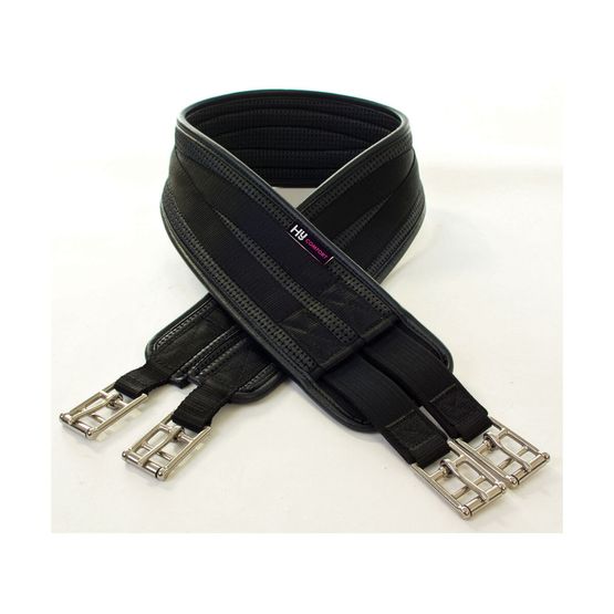 HyCOMFORT Waffle Girth - Black - elasticated one end