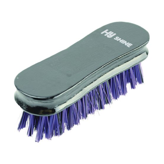 HySHINE Wooden Face Brush - Black/Purple - 12.5 x 4.2cm