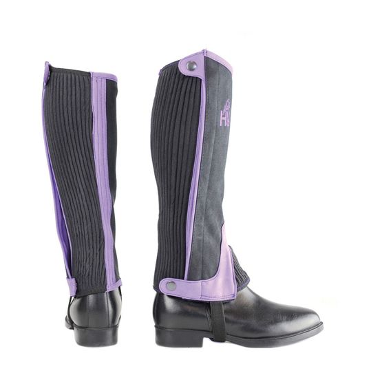 HyLAND Children's Two Tone Amara Half Chaps - Black/Purple