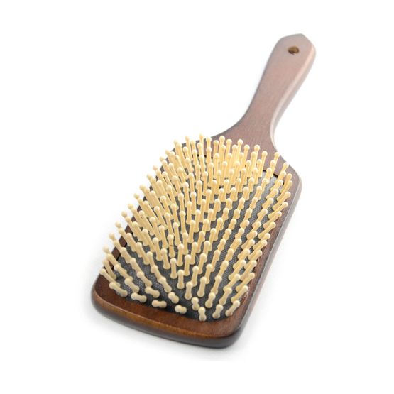 HySHINE Deluxe Wooden Mane &amp; Tail Brush - Dark Brown - 25.5 x 8.3cm