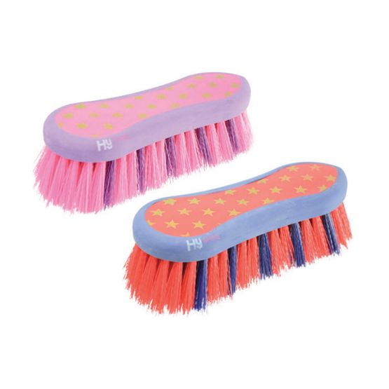HySHINE Equestrian Easy Grip Dandy Star Brush - 20 x 8cm