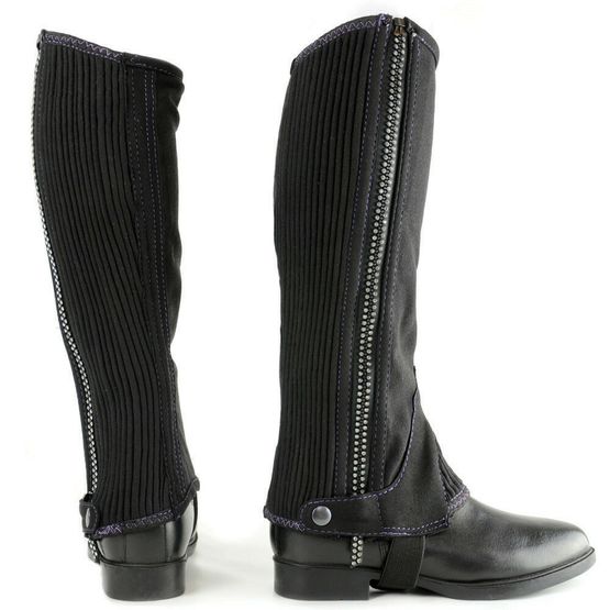 HyLAND Amara Diamante Half Chaps - Black